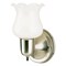 Westinghouse Fixture Wall 100W, Brushed Nickel White Opal Ruffled Edge Glass 6665400 - alternate 1